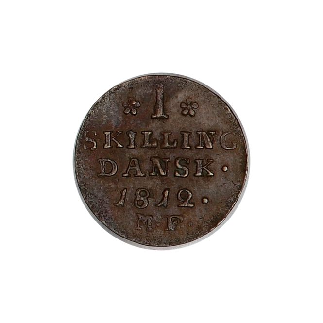 Hovedbilde Danmark, 1 skilling 1812, sildeflass