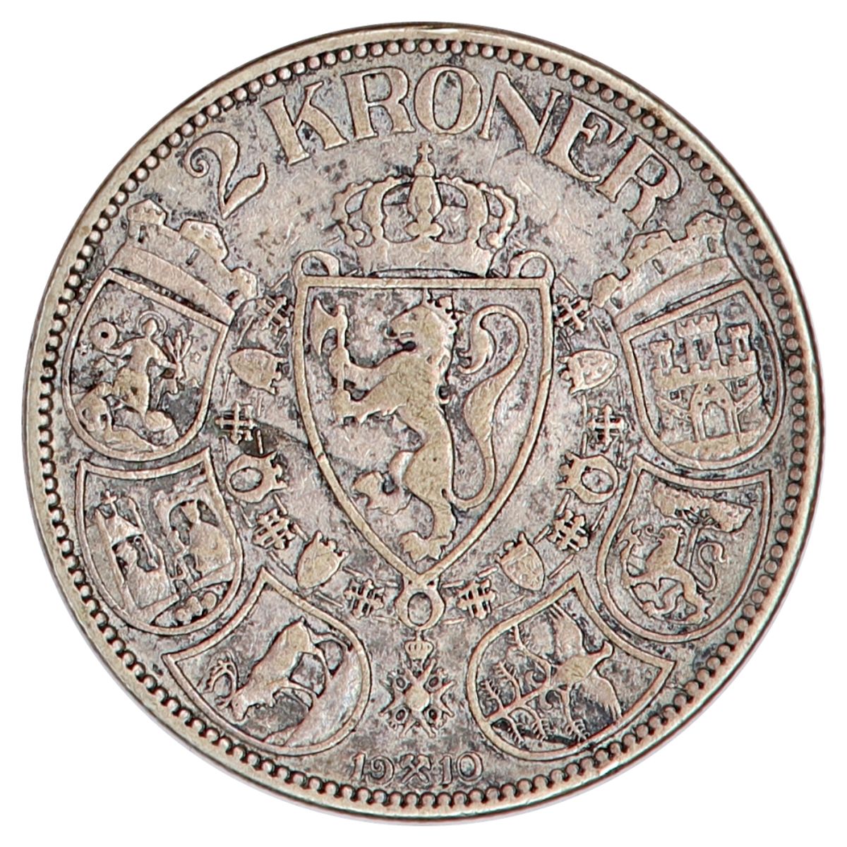 2 kroner 1910, kv. 1