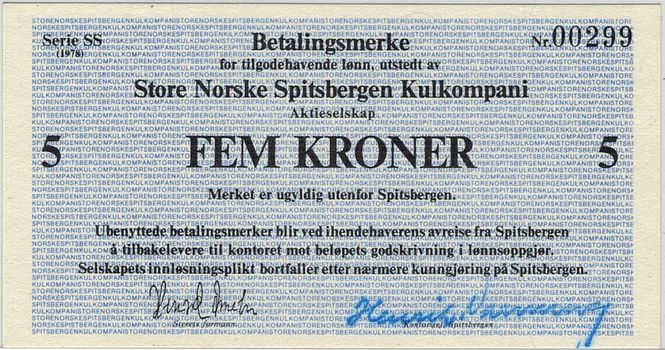 Hovedbilde Svalbard, 5 kroner 1978