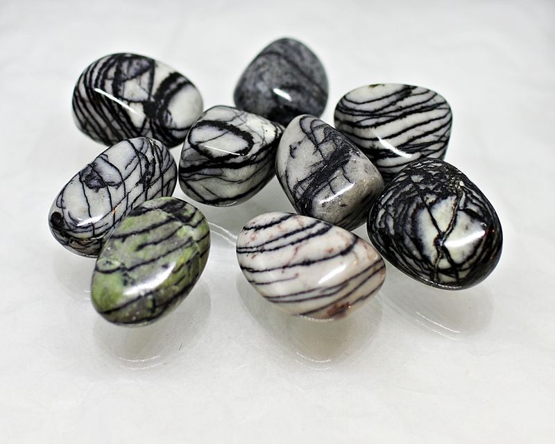 Spindelvevsjaspis, tromlet, 2,5-3,5 cm
