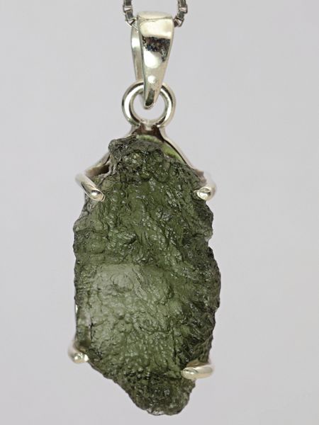 Hovedbilde Moldavitt fra Chlum, Tsjekkia, sølvanheng, 4,43 gram