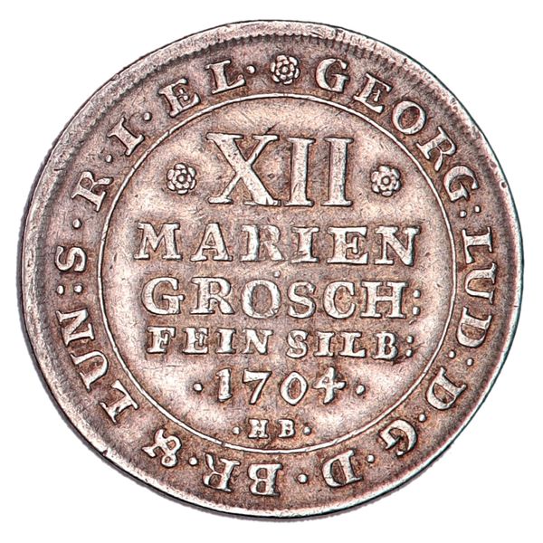 Hovedbilde Braunschweig, 12 mariengroschen 1704