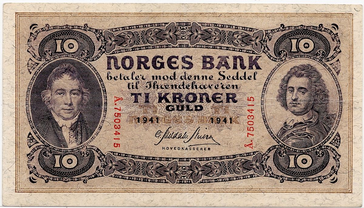 10 kroner 1941 Å, kv. 1