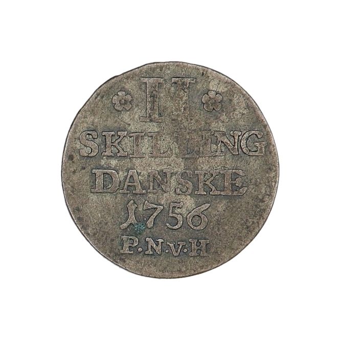 Hovedbilde Frederik V, 2 skilling 1756