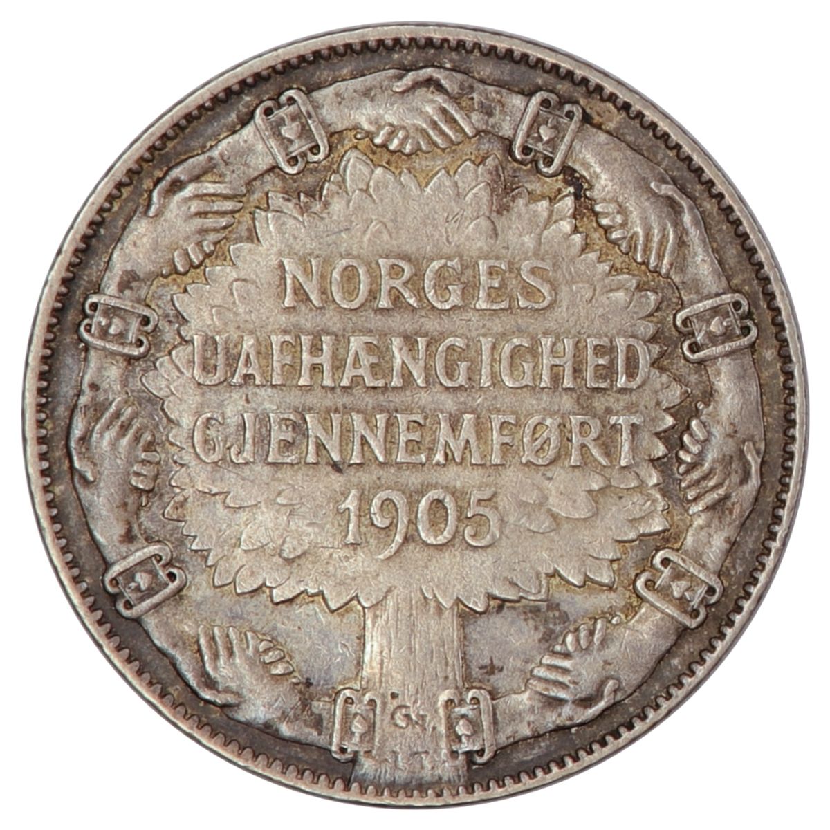 2 kroner 1907, unionsoppløsningen, kv. 1+