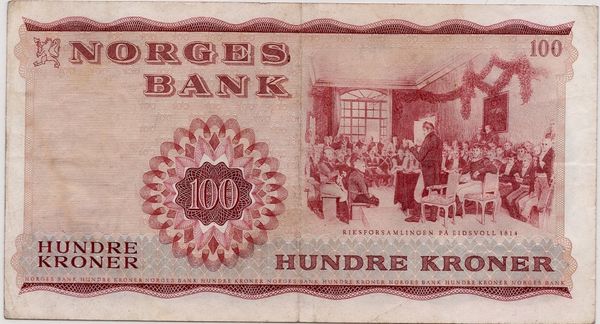 Hovedbilde Norge, 100 kroner 1964