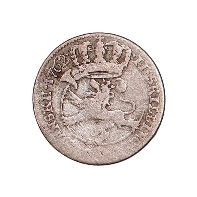 Hovedbilde Frederik V, 2 skilling 1762
