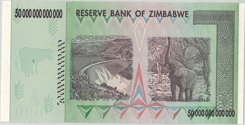 Zimbabwe, 50 000 000 000 000 dollars 2008
