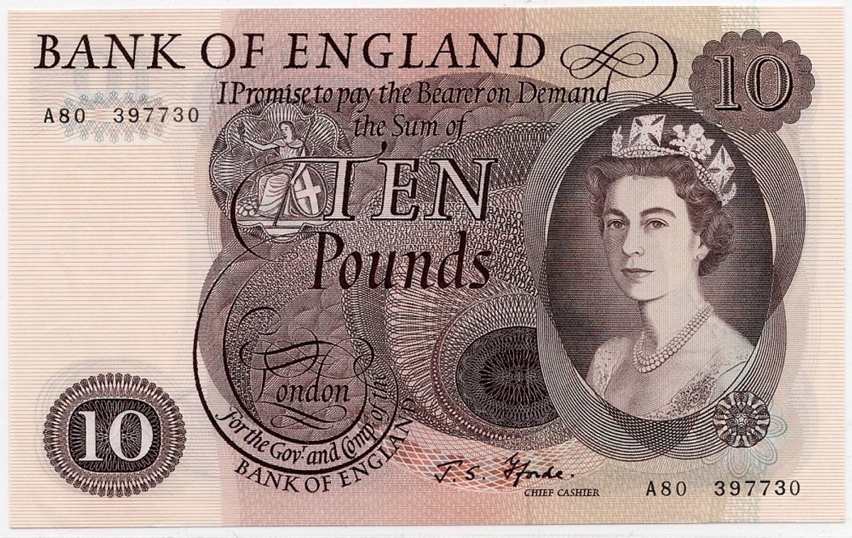 Storbritannia, 10 pounds 1966-1970