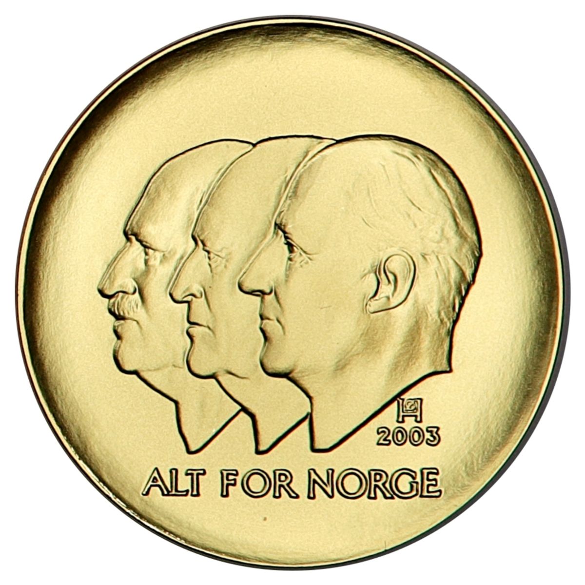 Norge, 1500 kr. minnemynter, 15,55 g rent gull