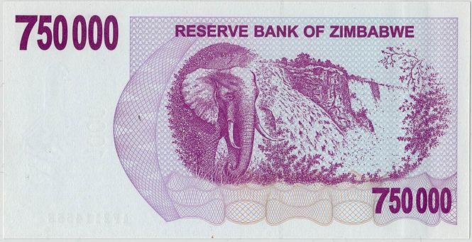 Hovedbilde Zimbabwe, 750 000 dollars 2008