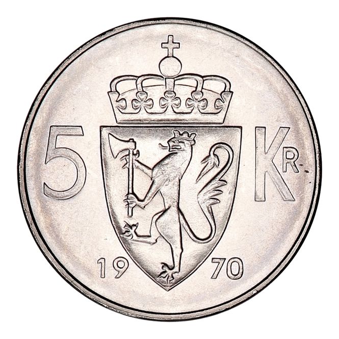 Hovedbilde 5 kroner 1970 Kv. 0