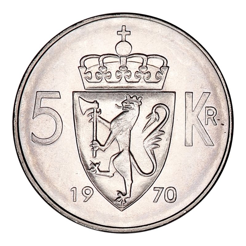 5 kroner 1970 Kv. 0