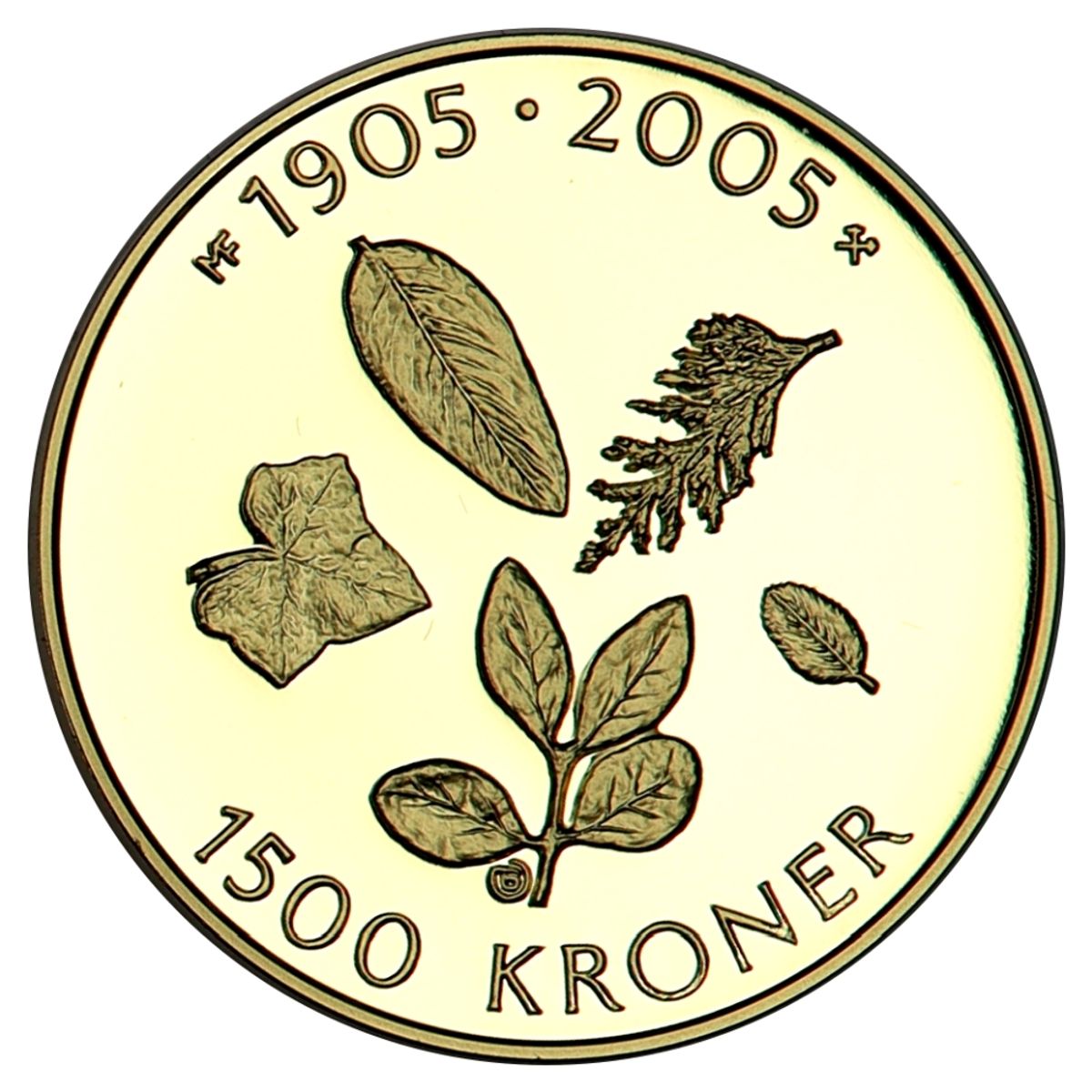 Norge, 1500 kr. minnemynter, 15,55 g rent gull