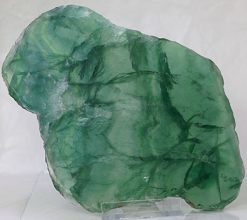 Grønn fluoritt, dekorativ skive, stor, Kina