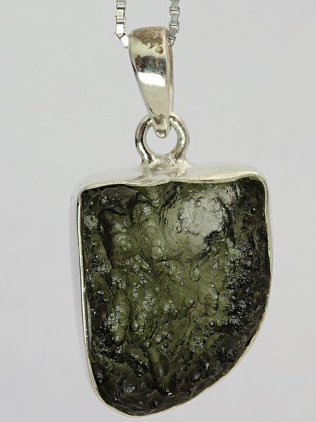 Hovedbilde Moldavitt fra Chlum, Tsjekkia, sølvanheng, 4,71 gram
