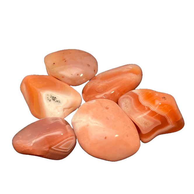 Hovedbilde Aprikosagat (karneolagat), 3 - 4 cm, tromlet