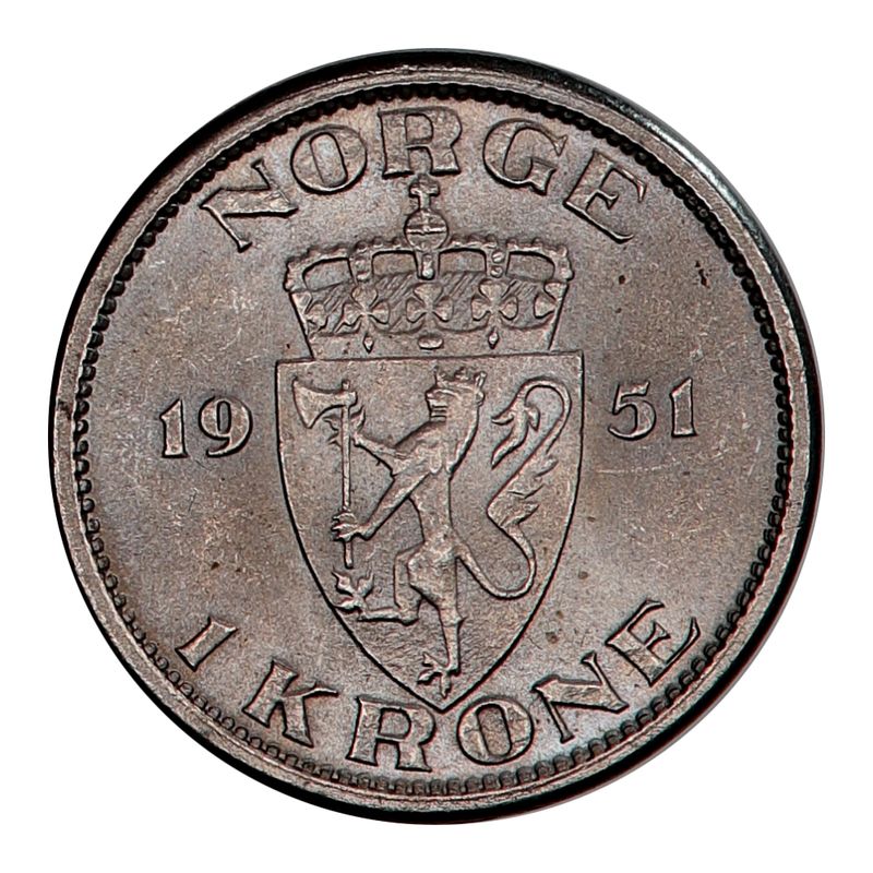 1 krone 1951, kv. 0