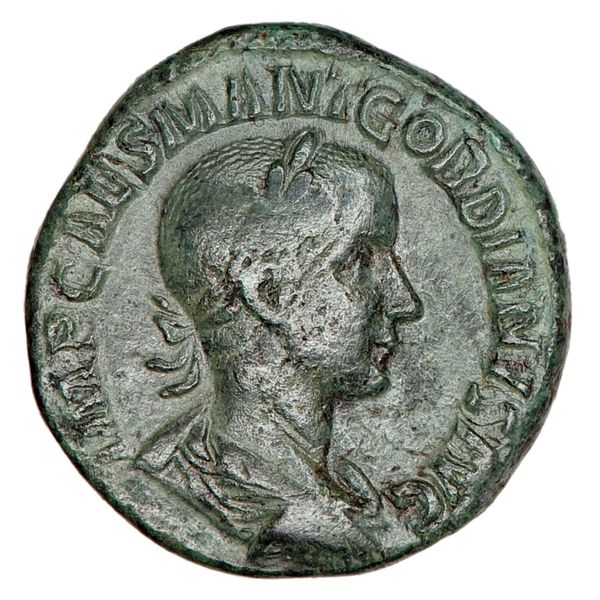 Hovedbilde Gordian III, sesterts, grønn!, år 238-244