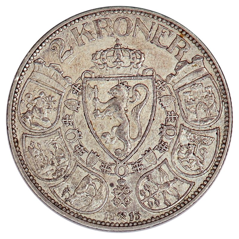 2 kroner 1915, kv. 1+