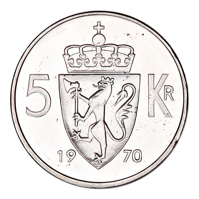 5 kroner 1970 Kv. 0