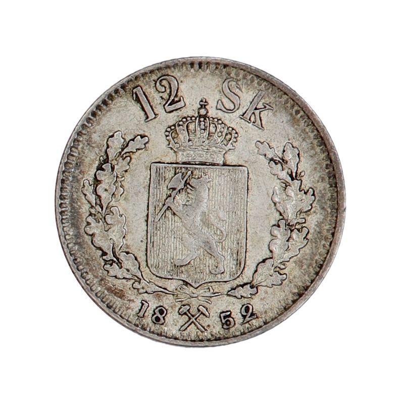 Oscar I, 12 skilling 1852