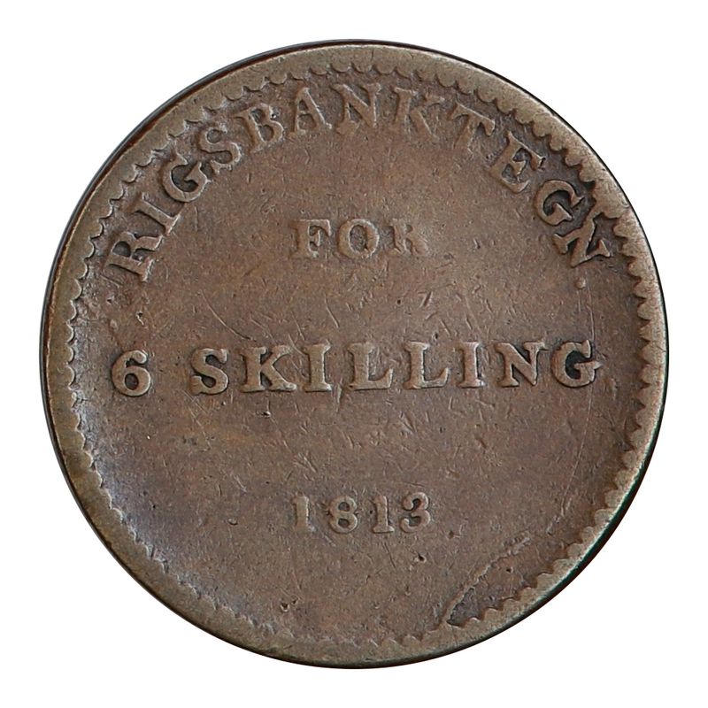 Frederik VI, 6 skilling 1813