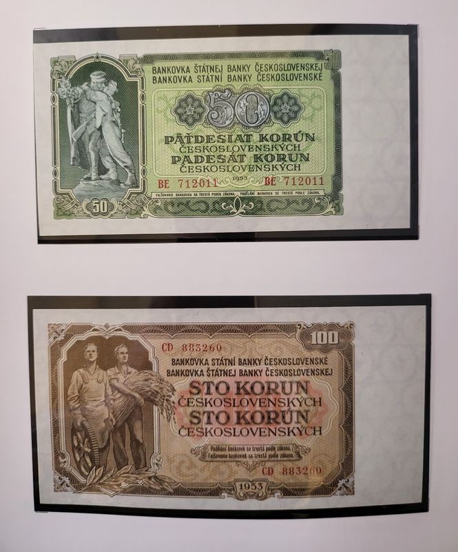 Tsjekkoslovakia, seddelserie 1953