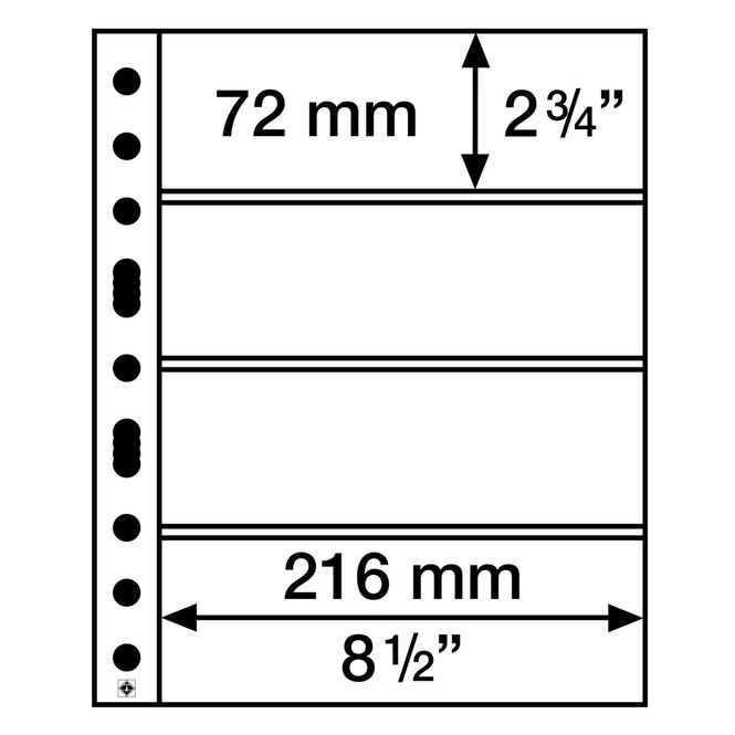 Hovedbilde 4 lommer albumark, 5 stk, Grande Classic