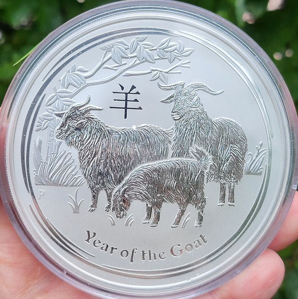 Hovedbilde SOLGT! SPOT +12%, Geitas år, Perth Mint