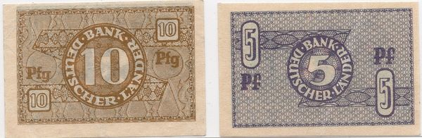 Hovedbilde Tyskland, 5 & 10 pfennig 1948