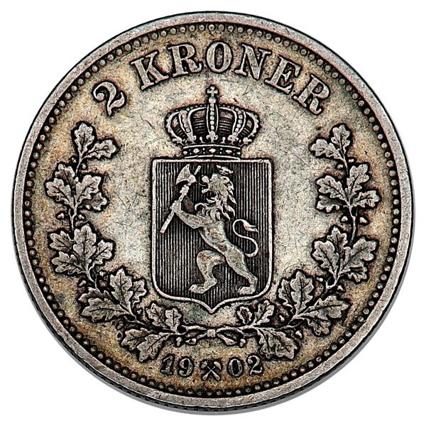 Hovedbilde 2 kroner 1902, kv. 1/1+