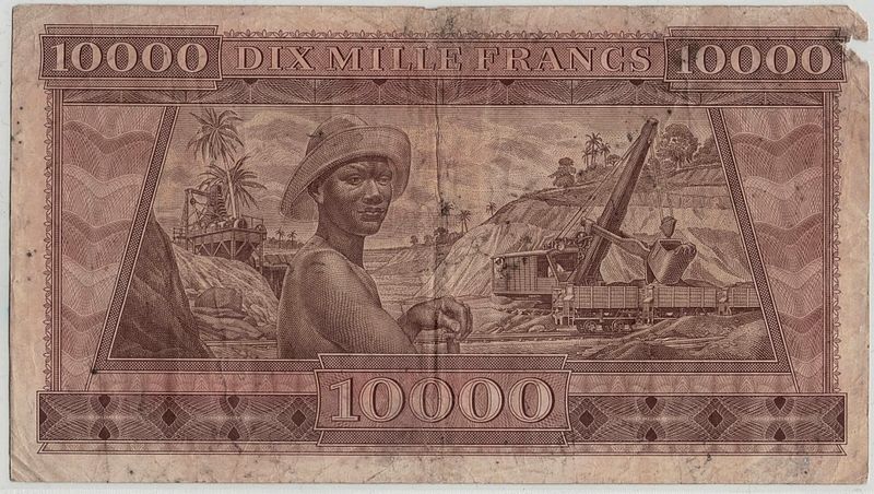 Guinea, 10000 francs 1958
