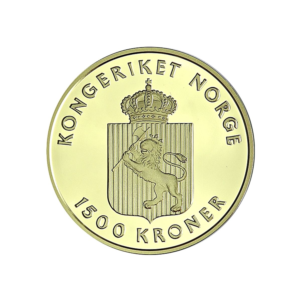 Norge, 1500 kr. minnemynter, 15,55 g rent gull
