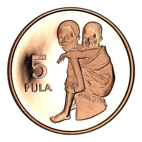 Hovedbilde SPOT +10%: Botswana, 5 pula 1989, 9,17 gram rent gull