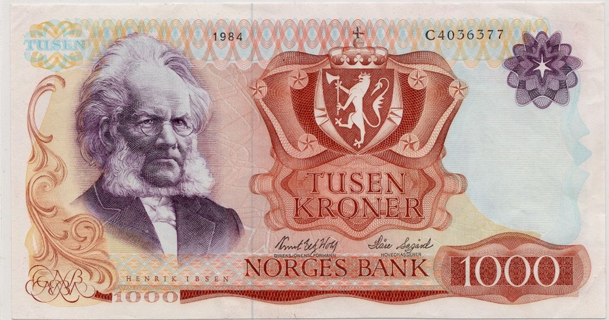 Norge, 1000 kroner 1984