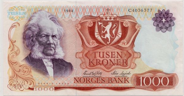 Hovedbilde Norge, 1000 kroner 1984