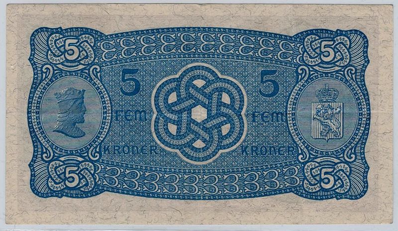 5 kroner 1933 M, kv. 1
