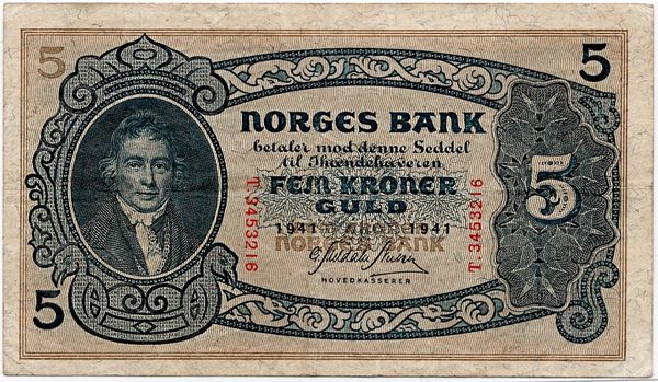 Hovedbilde 5 kroner 1941 T, kv. 1