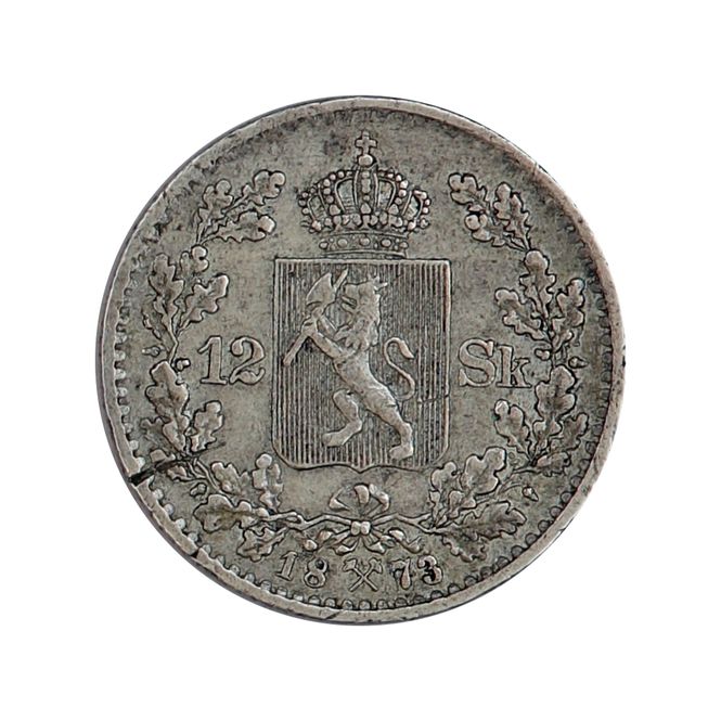 Hovedbilde Oscar II, 12 skilling 1873