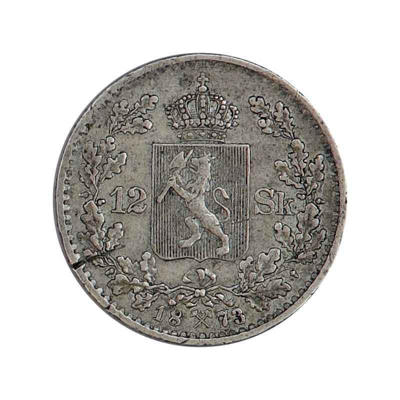 Oscar II, 12 skilling 1873
