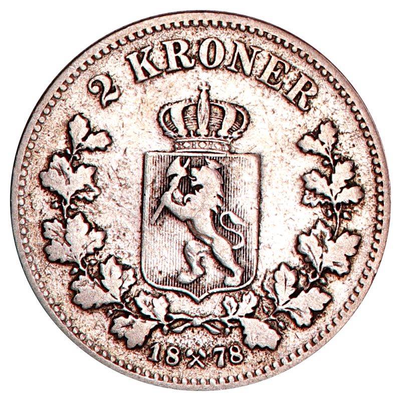 2 kroner 1878 Kv. 1