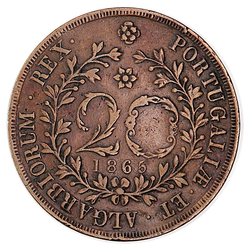 Azorene, 20 reis 1865