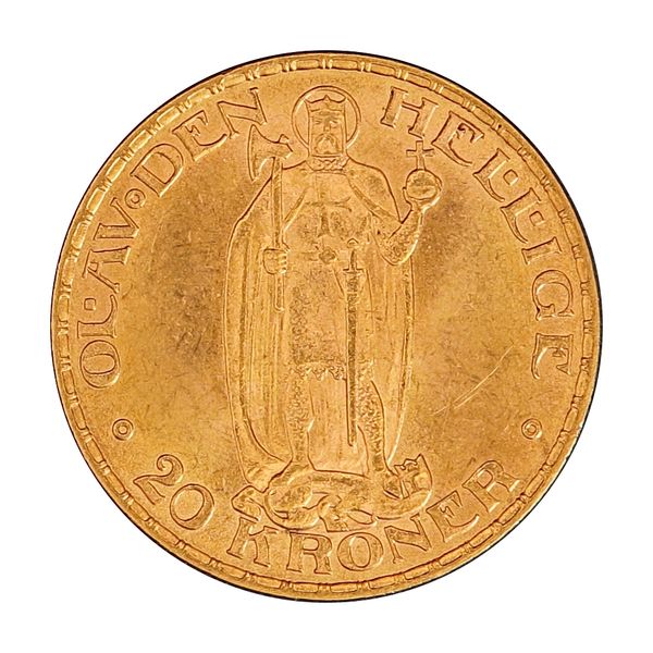 Hovedbilde Norge, 20 kroner 1910, 8,06 g rent gull