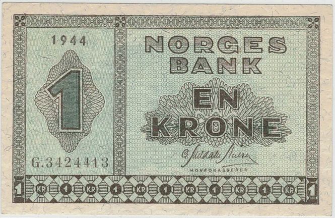 Hovedbilde Usling, 1 krone 1944, G3424413, kv. 1