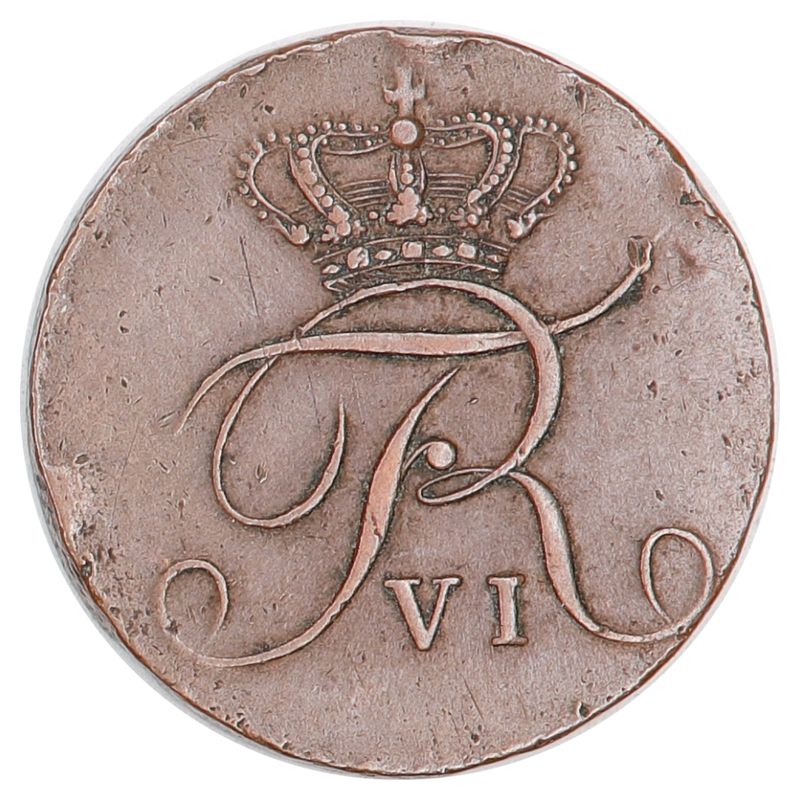 Frederik VI, 2 skilling 1810, kv. 1/1+