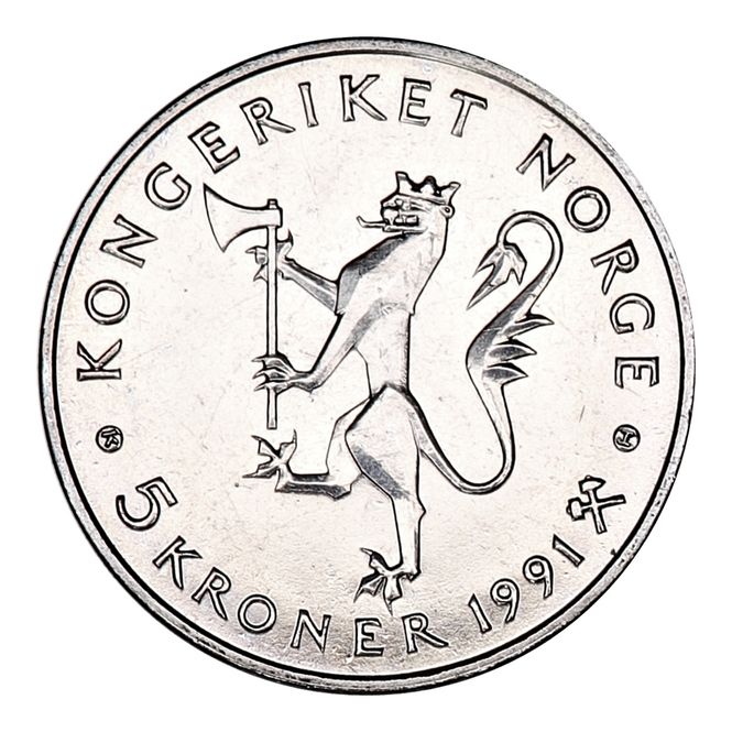 Hovedbilde Norges Bank 175 år, 5 kroner 1991