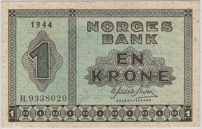 Hovedbilde Usling, 1 krone 1944 H, kv.01
