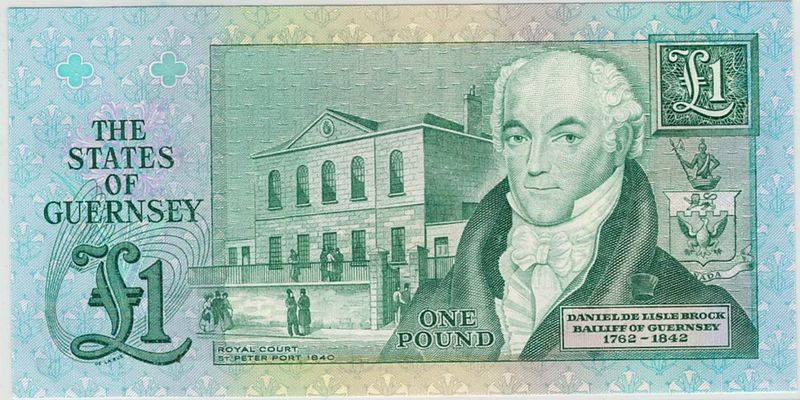 Guersey, 1 pound 1980, kv. unc