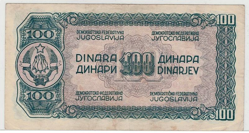 Jugoslavia,100 dinara 1943